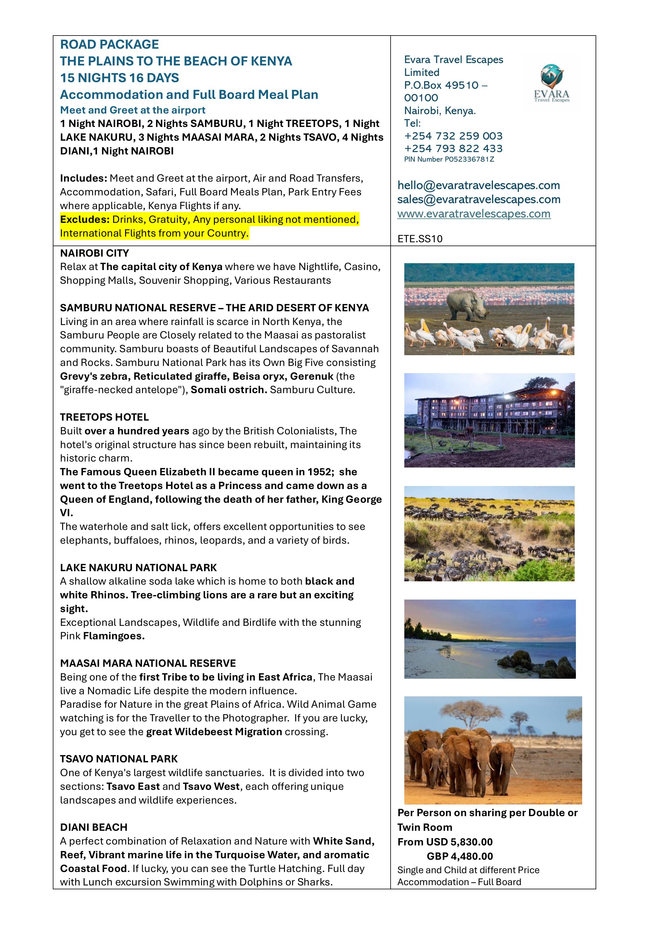 16-Day, 15-Night Ultimate Kenyan Adventure