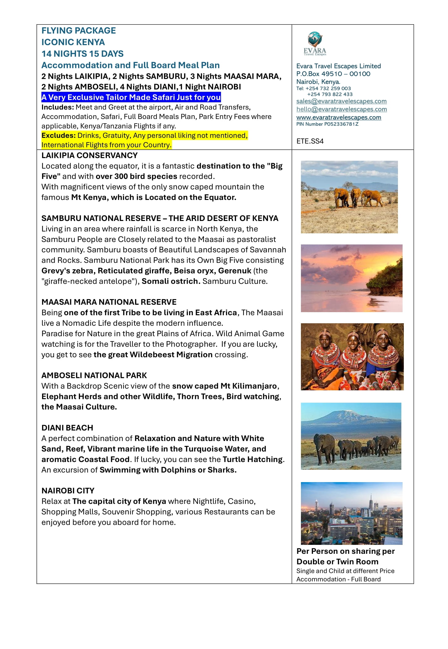 15-Day, 14-Night Wonders of Kenya Adventure