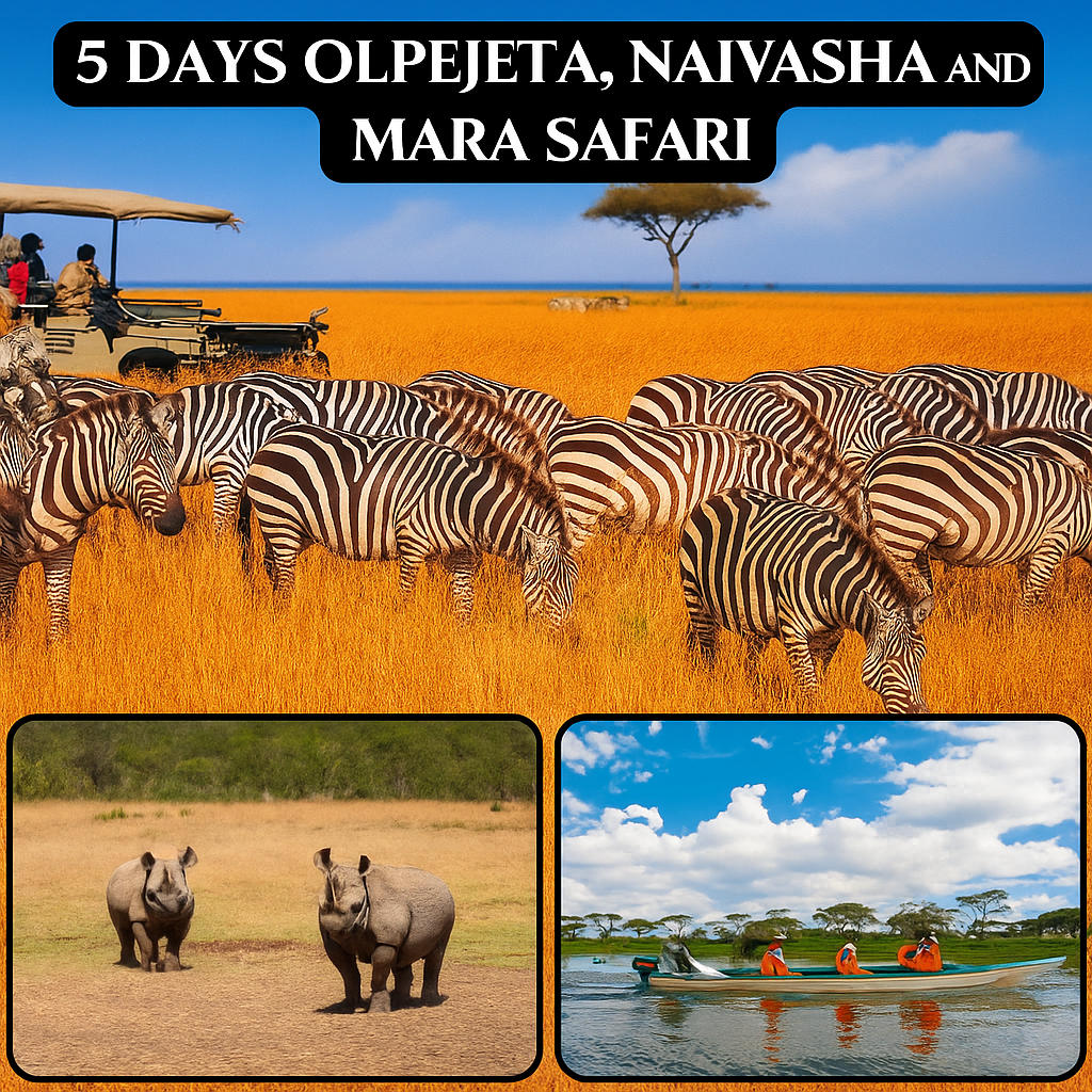 5-Day Ol Pejeta, Lake Naivasha, and Masai Mara Safari
