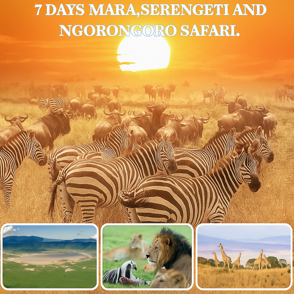 7-Day, 6-Night Maasai Mara, Serengeti, Ngorongoro Crater Safari