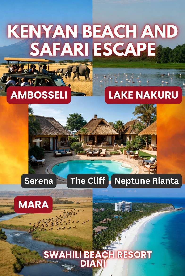 9-Day Lake Elementaita, Mara, Nairobi & Diani Package