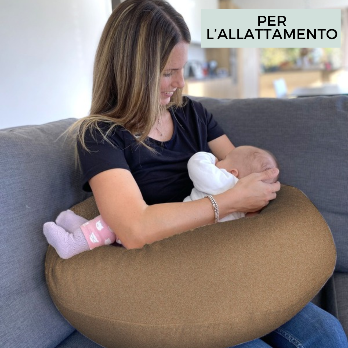 BabyMonkey® Voedingskussen bruin