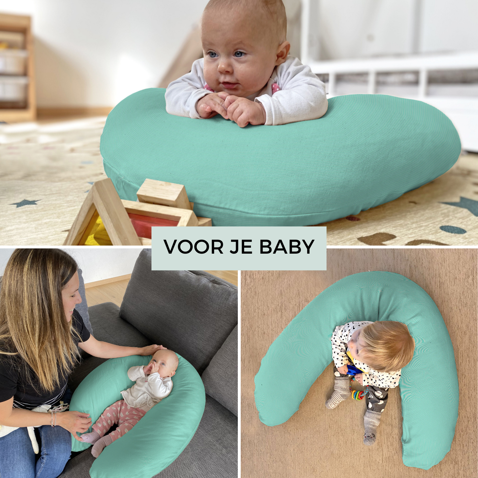 BabyMonkey® Voedingskussen mintgroen