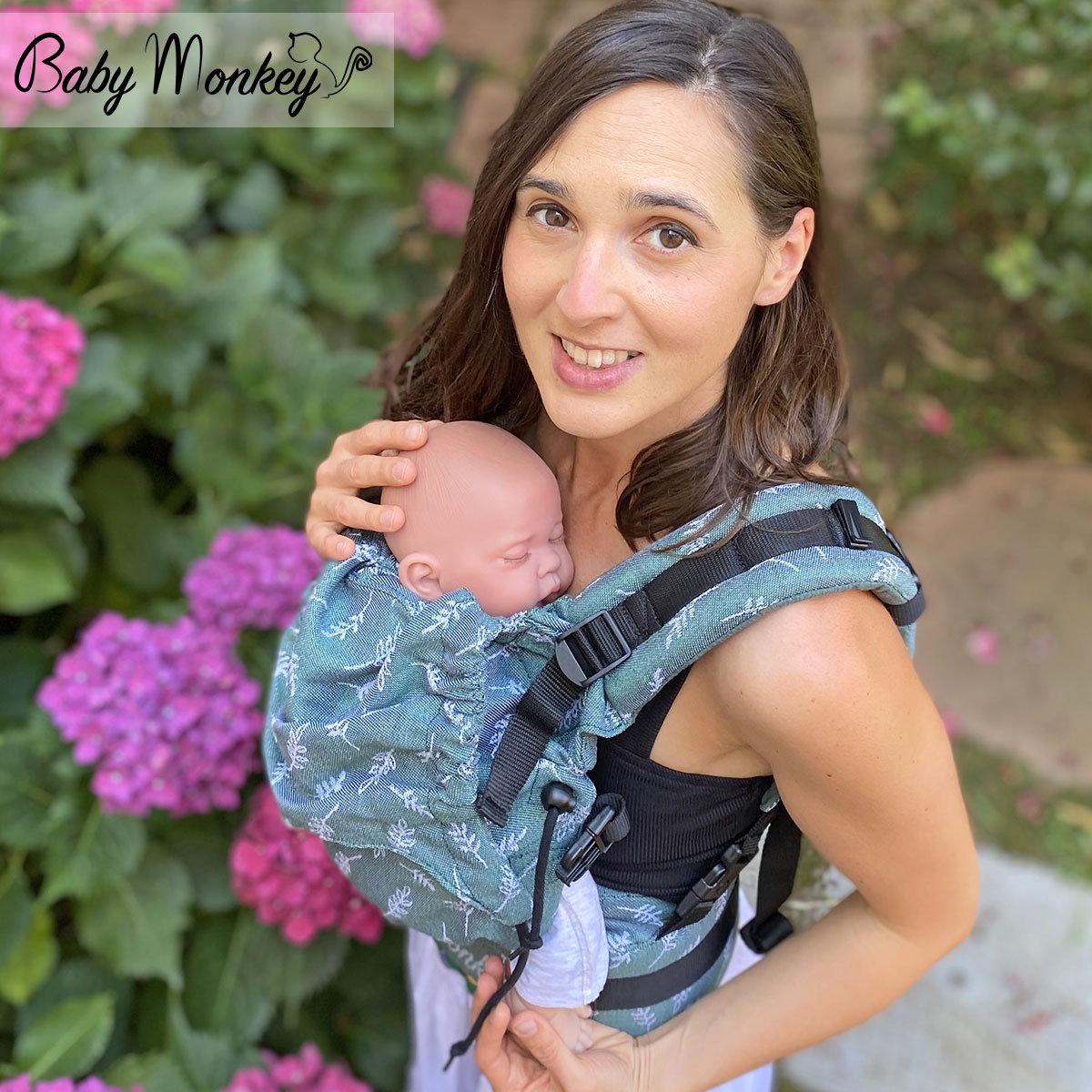 BabyMonkey® Regolo Arborea - Baby Draagzak Donkergroen