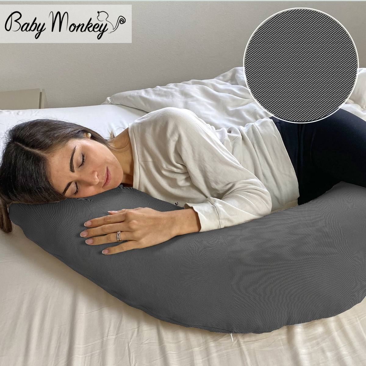 BabyMonkey® Voedingskussen Zwart