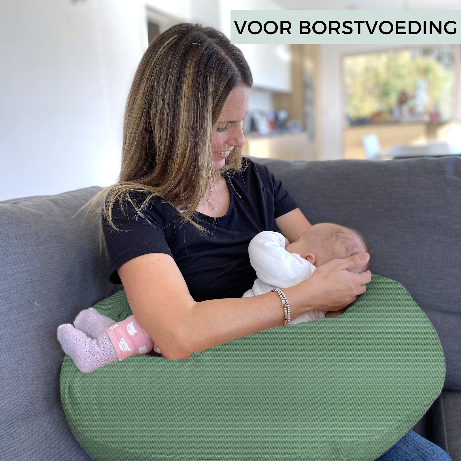 BabyMonkey® Zwangerschapskussen donkergroen
