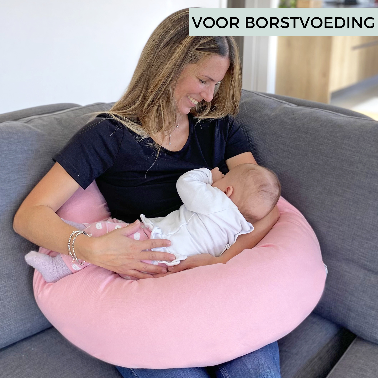 BabyMonkey® Voedingskussen Roze 