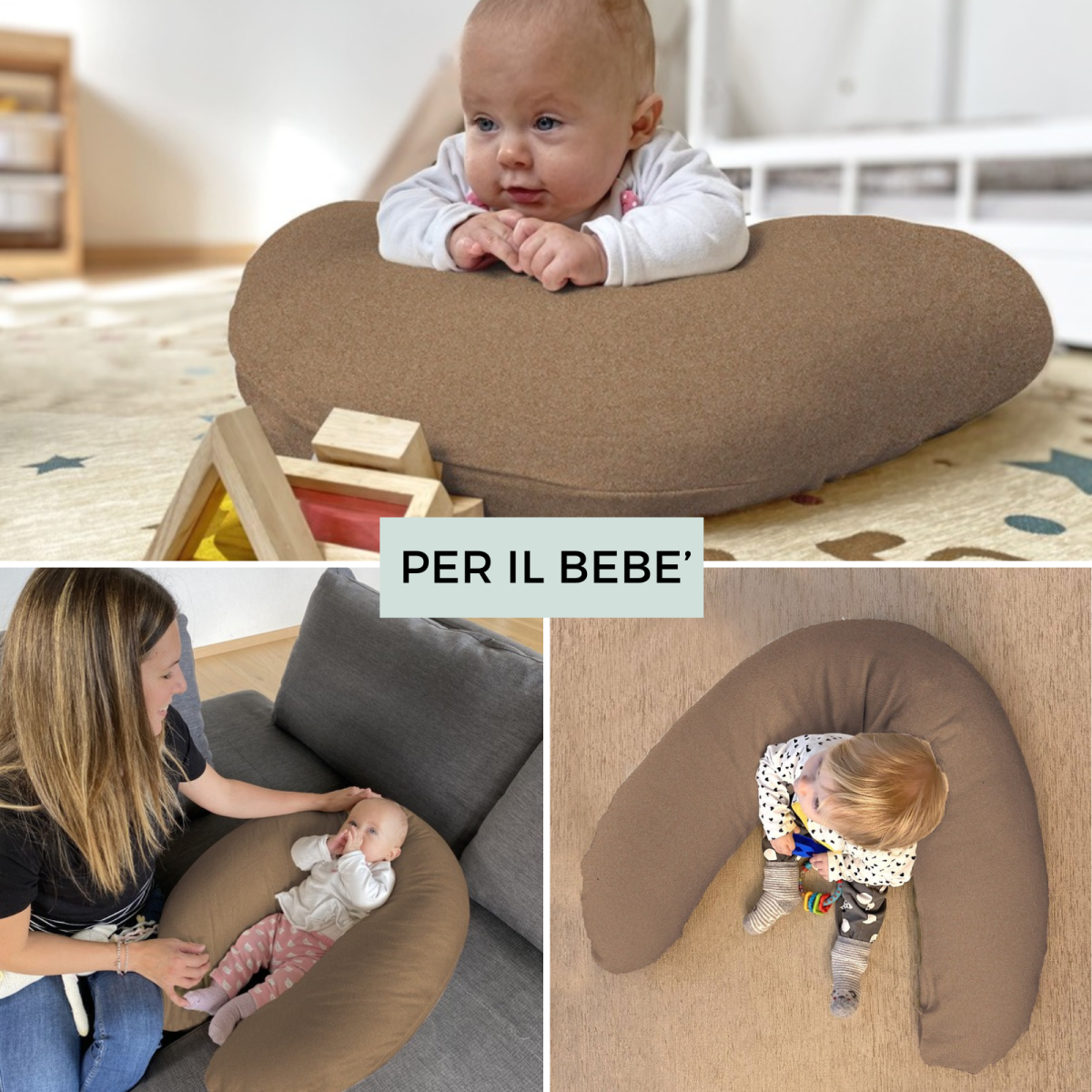 BabyMonkey® Voedingskussen bruin