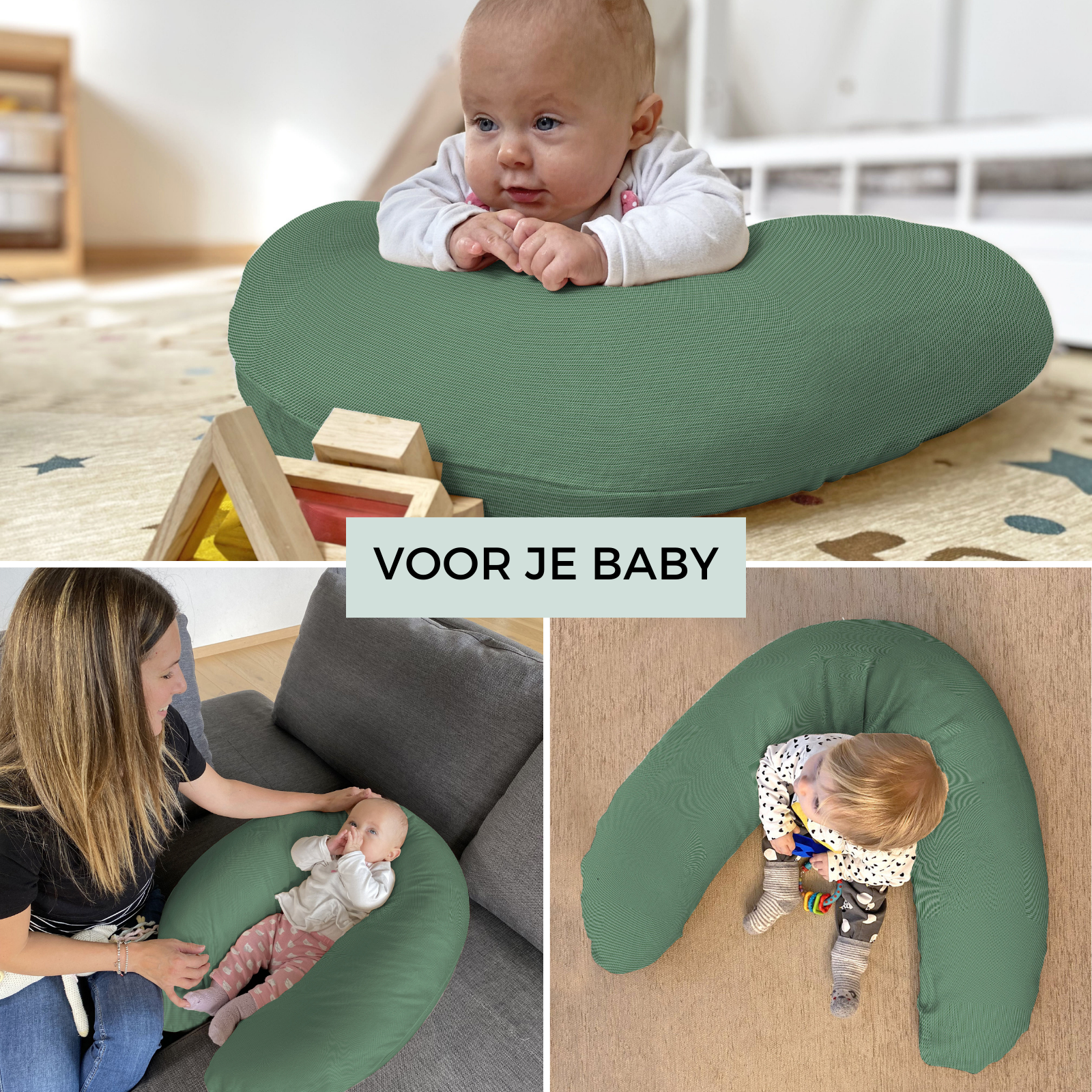 BabyMonkey® Zwangerschapskussen donkergroen