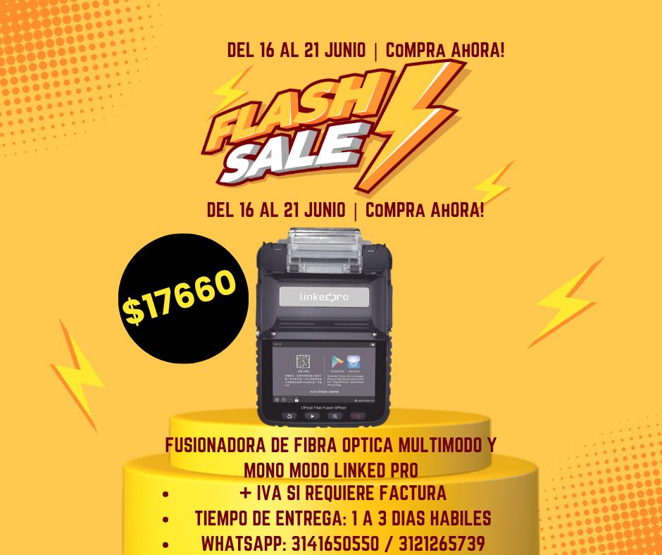 Fusionadora de fibra óptica