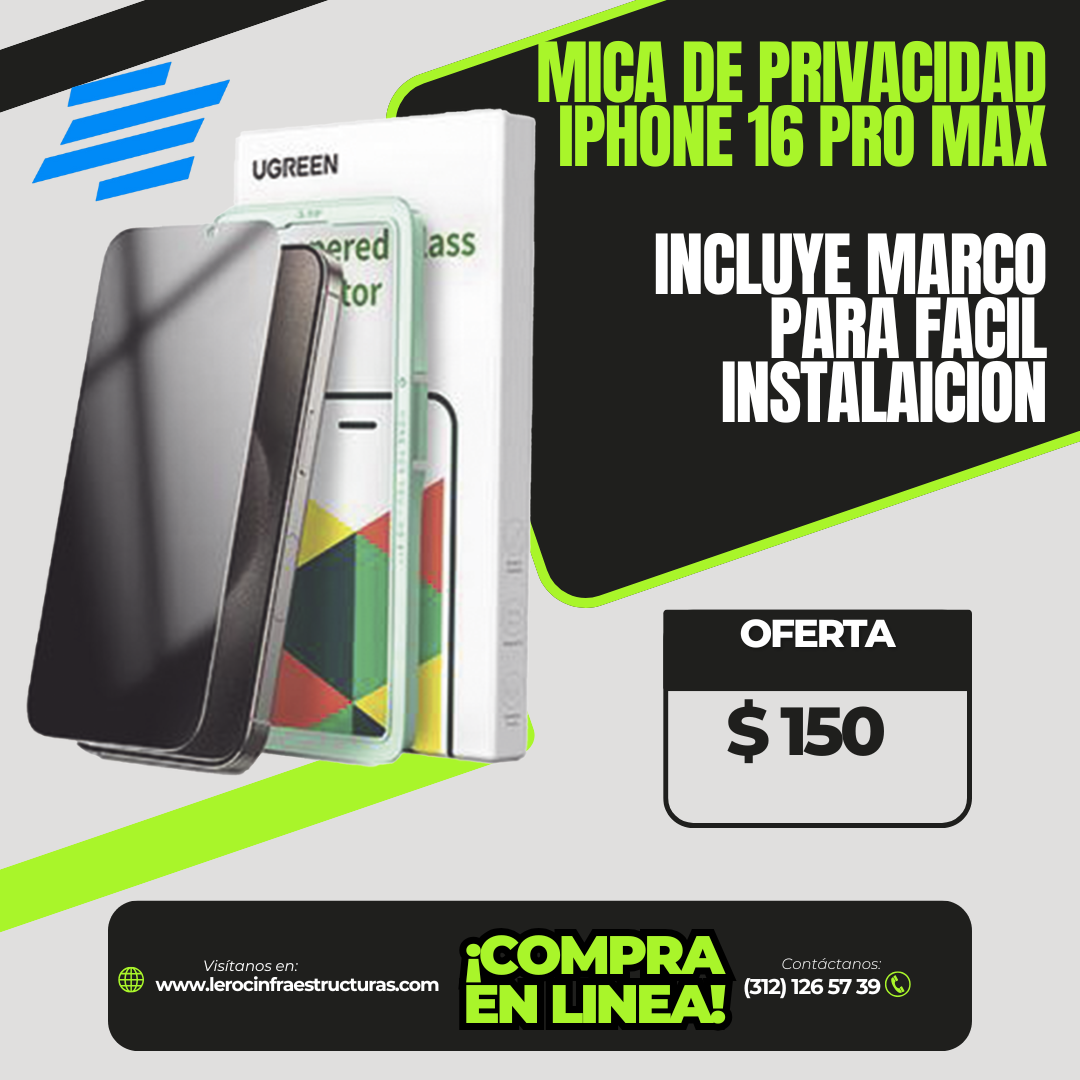 Mica de privacidad iPhone 16 Pro Max