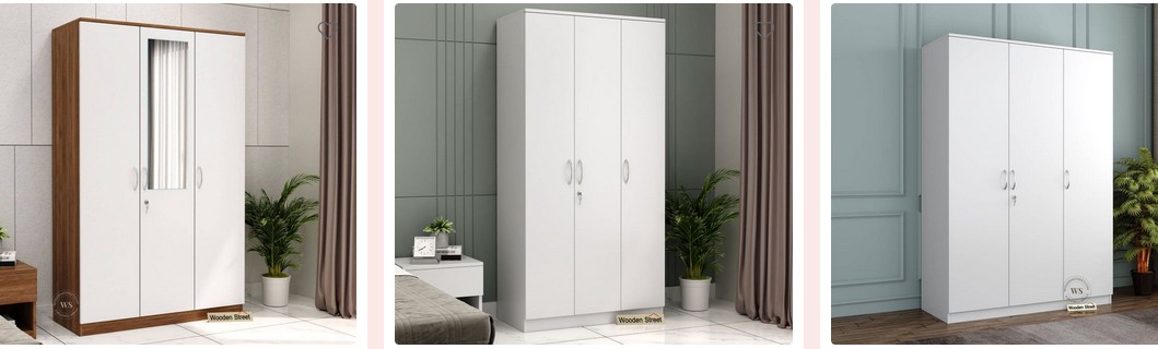 Wooden 3 Door Wardrobe