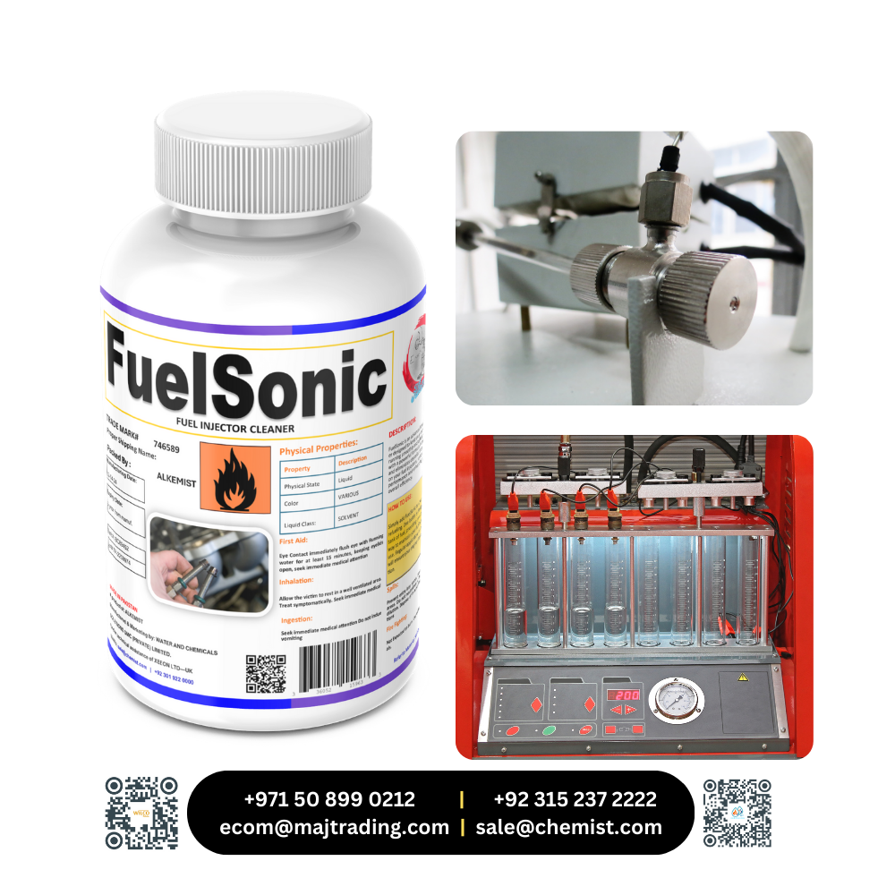 Fuel Sonic fuel injector cleaner improves engine performance, removes carbon deposits, and enhances fuel efficiency. Available in UAE and Pakistan.