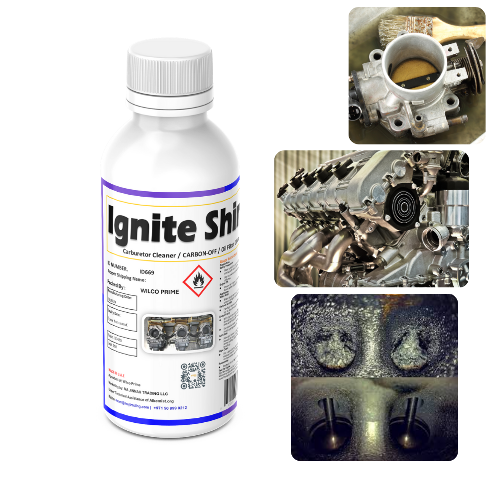 Alkemist Ignite Shine Carburetor Cleaner & Carbon Remover – Heavy-Duty Oil Filter Cleaner for Engine Maintenance