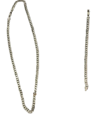 Ketting & armband set sterling zilver plated