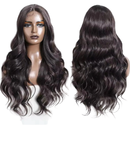 Synthetische body wave haar Katalina pruik kleur F5-6A 65cm