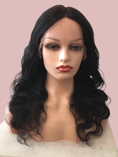 Linda pruik body wave echt haar kleur 1b