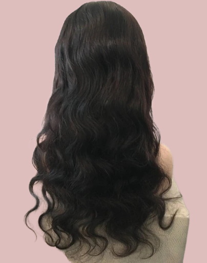 Linda pruik body wave echt haar kleur 1b