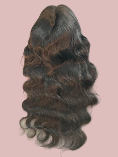 Linda pruik body wave echt haar kleur 1b
