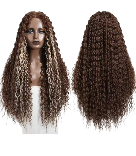 Synthetische curly haar Sabrina pruik kleur TTHL 30-613F 65cm