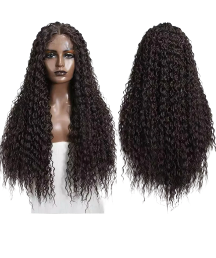 Synthetische curly haar Sabrina pruik kleur 8 bruin 65 cm