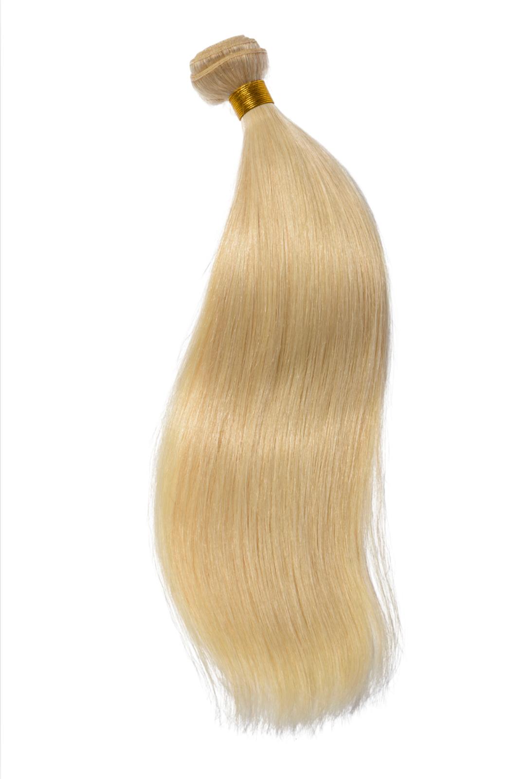 Raw remy silky straight echt haar bundle kleur blonde 613  