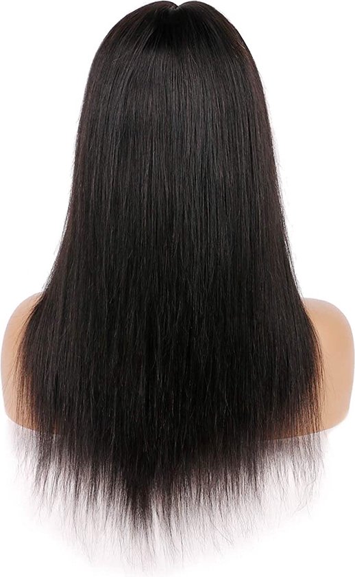 Luna silky straight pruik echt haar kleur 1b