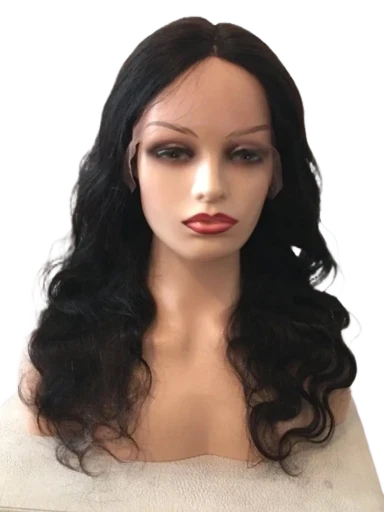 Linda pruik body wave echt haar kleur 1b