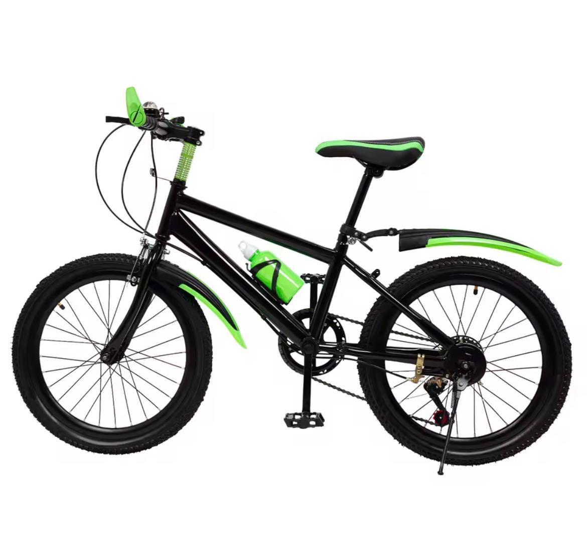 Kinderfiets mountainbike 7 snelheden 20 inch Kleur zwart, groen