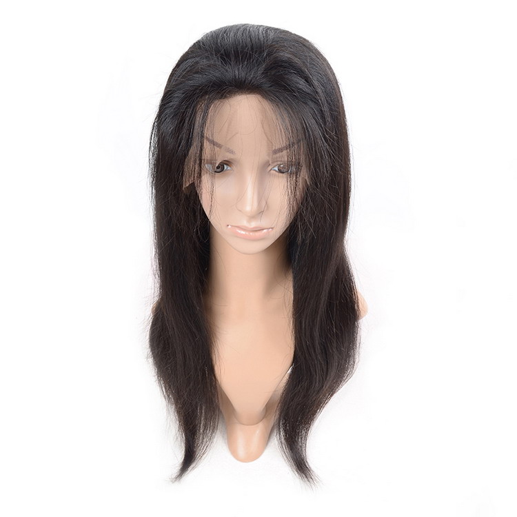 Lisa wig raw remy pruik natural straight echt haar kleur 1b