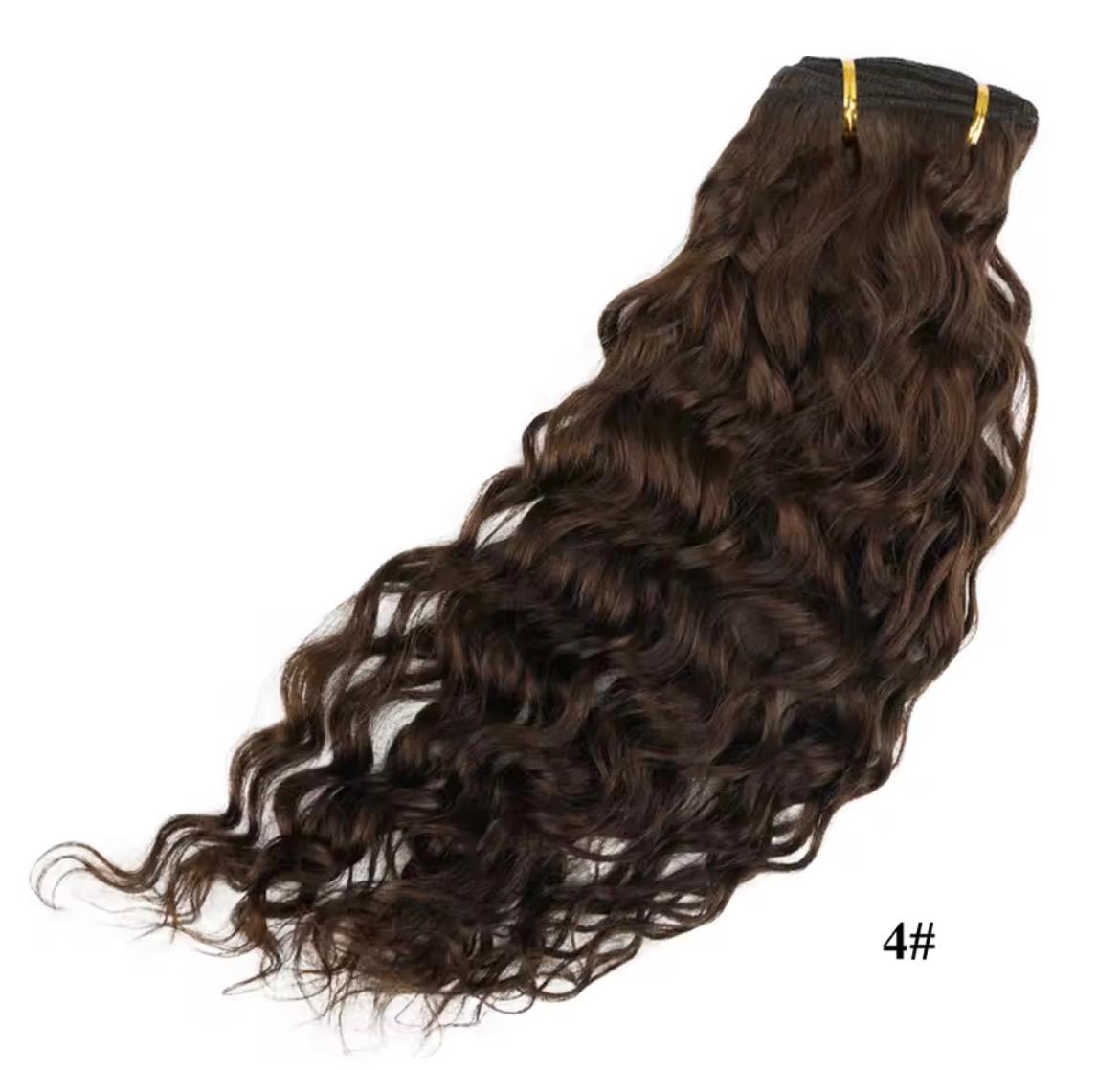 Clip in echt haarextensions curly wavy 55cm