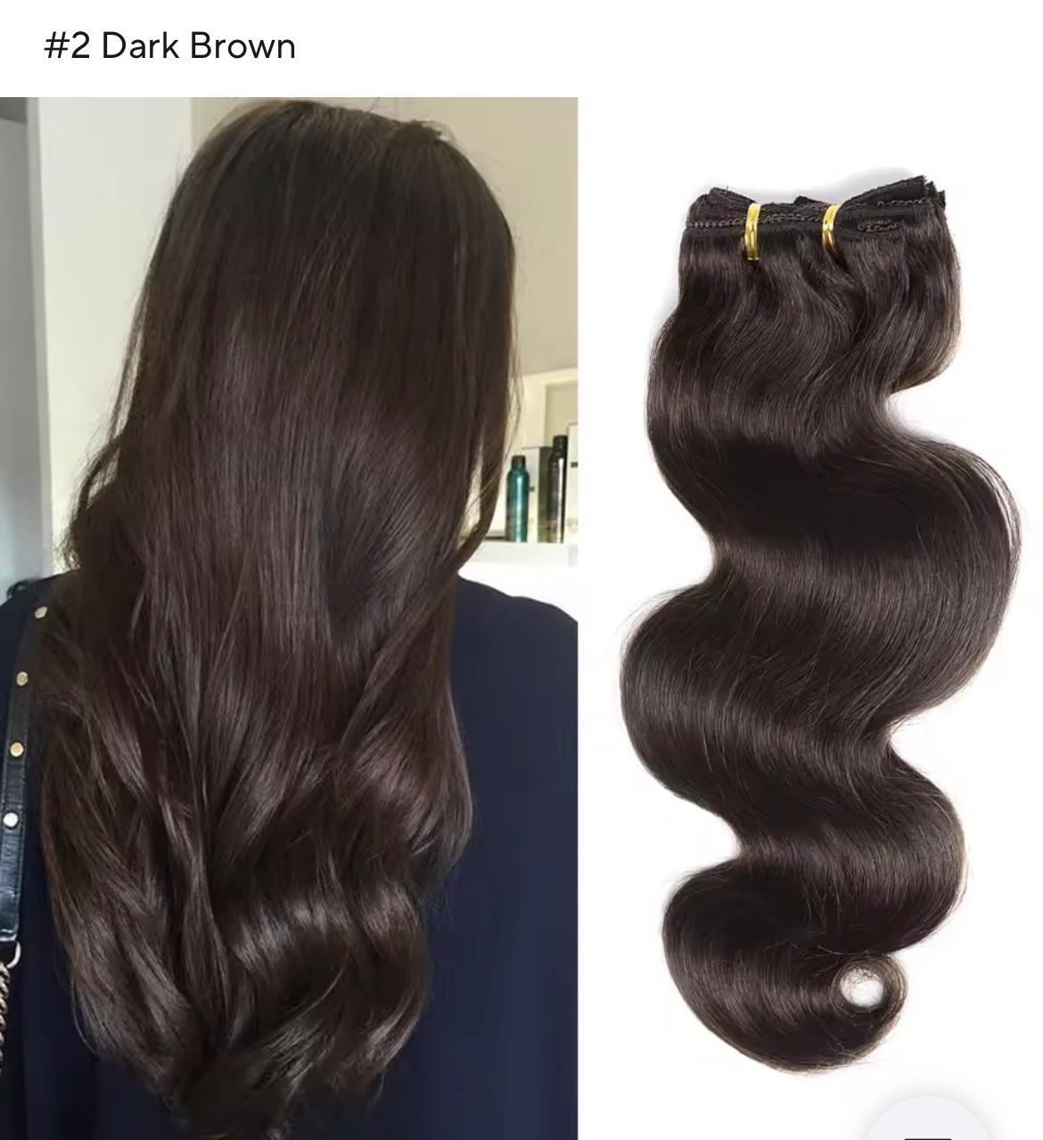 Clip in echt haarextensions body wave  55cm