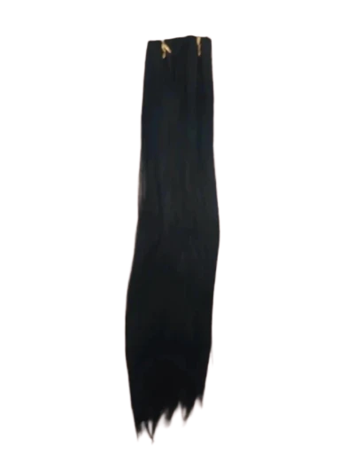 Clip in hairextensions synthetisch silky straight haar kleur 1b 55cm