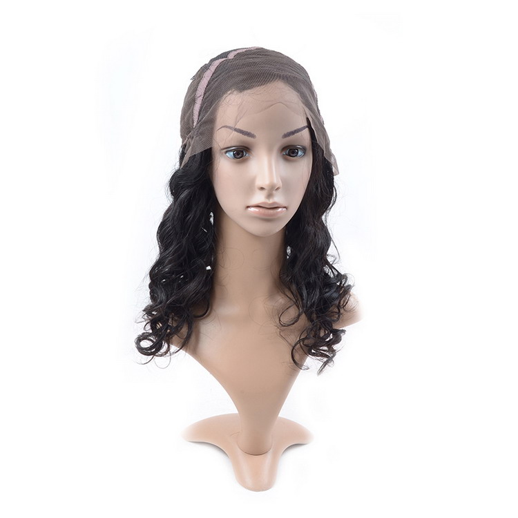 Luna wig raw remy pruik loose wave echt haar kleur 1b