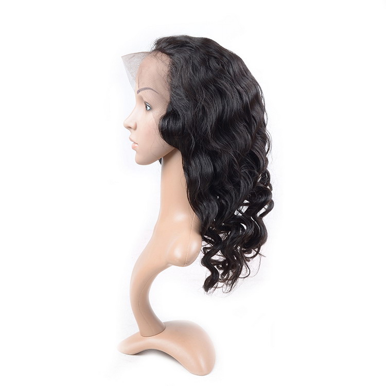 Luna wig raw remy pruik loose wave echt haar kleur 1b