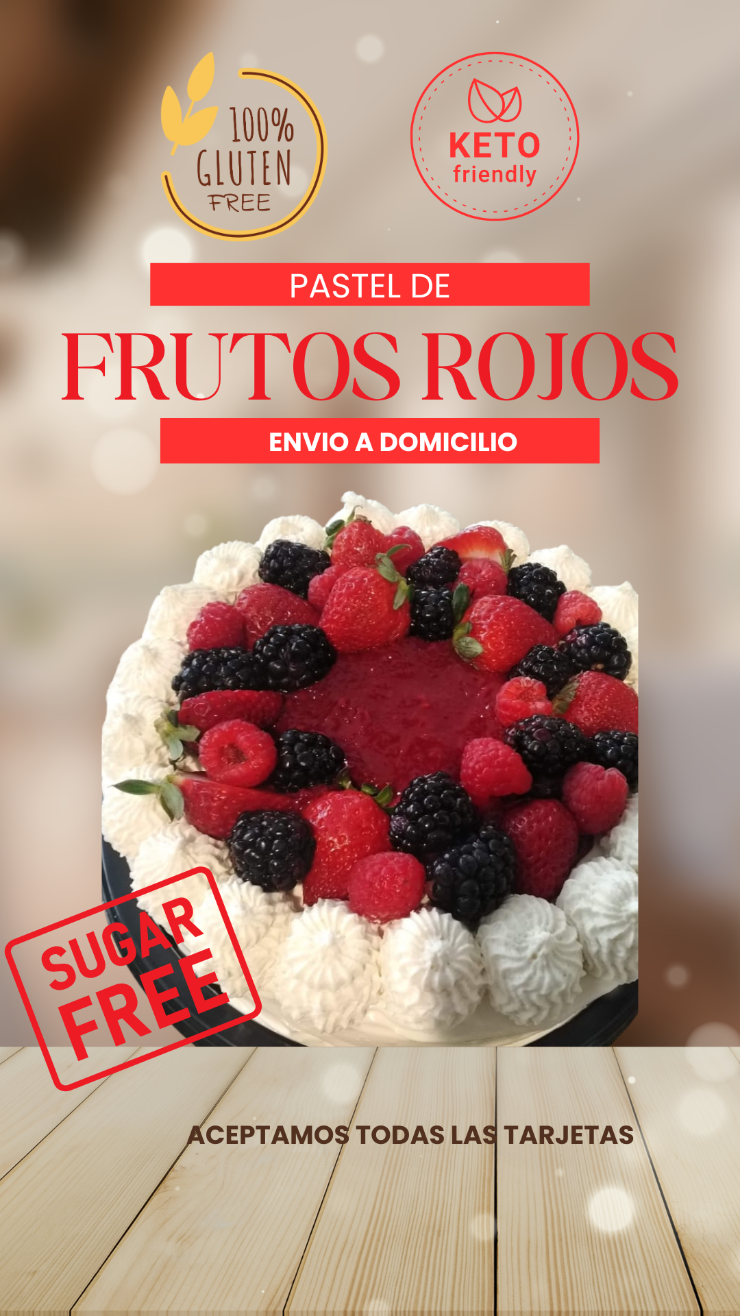 Pastel de frutos rojos