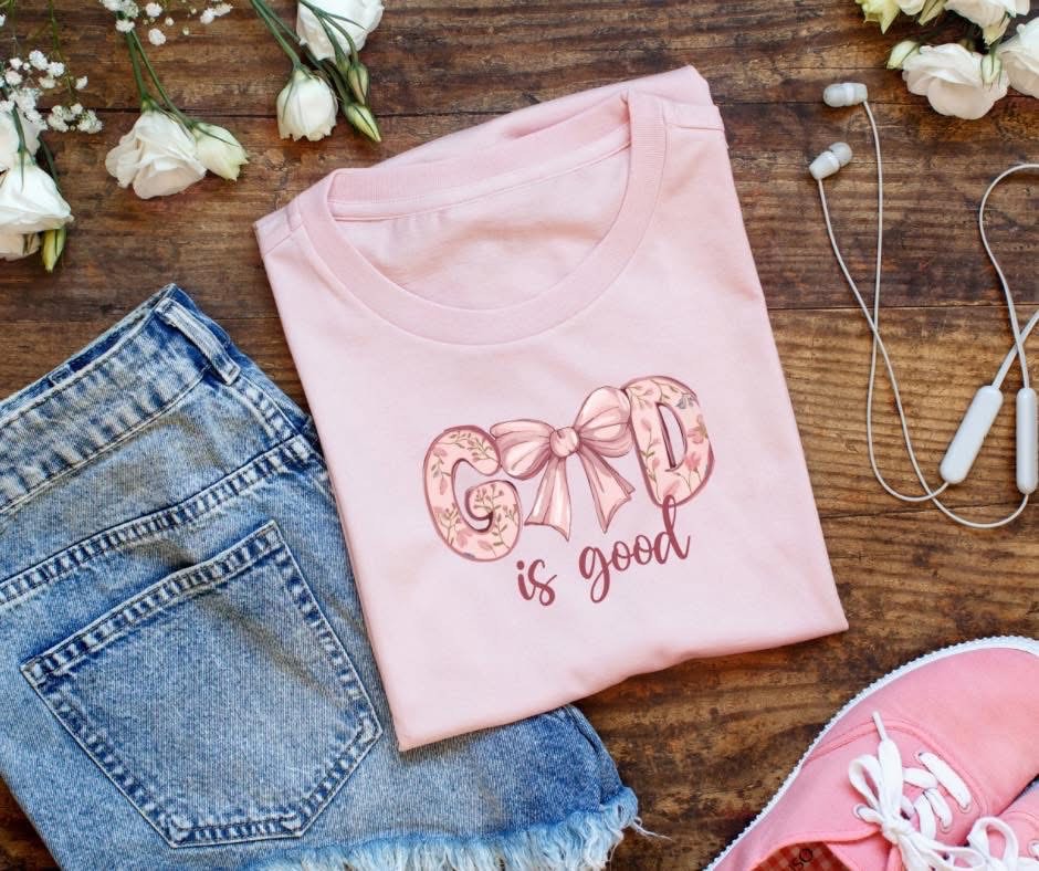 Women's Pink 'God is Good' T-Shirt