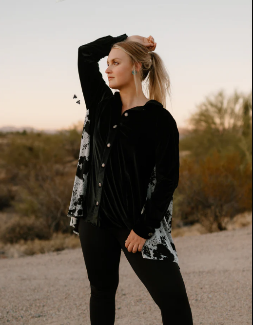 Black and White Long Sleeve Shirt
