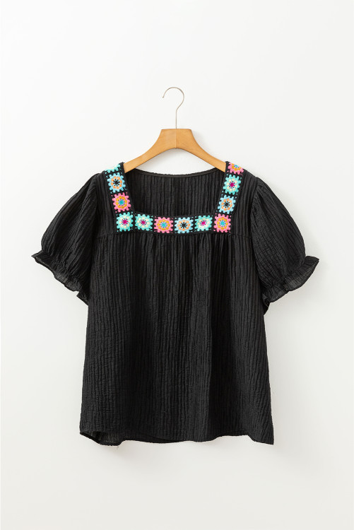 Black Boho Blouse