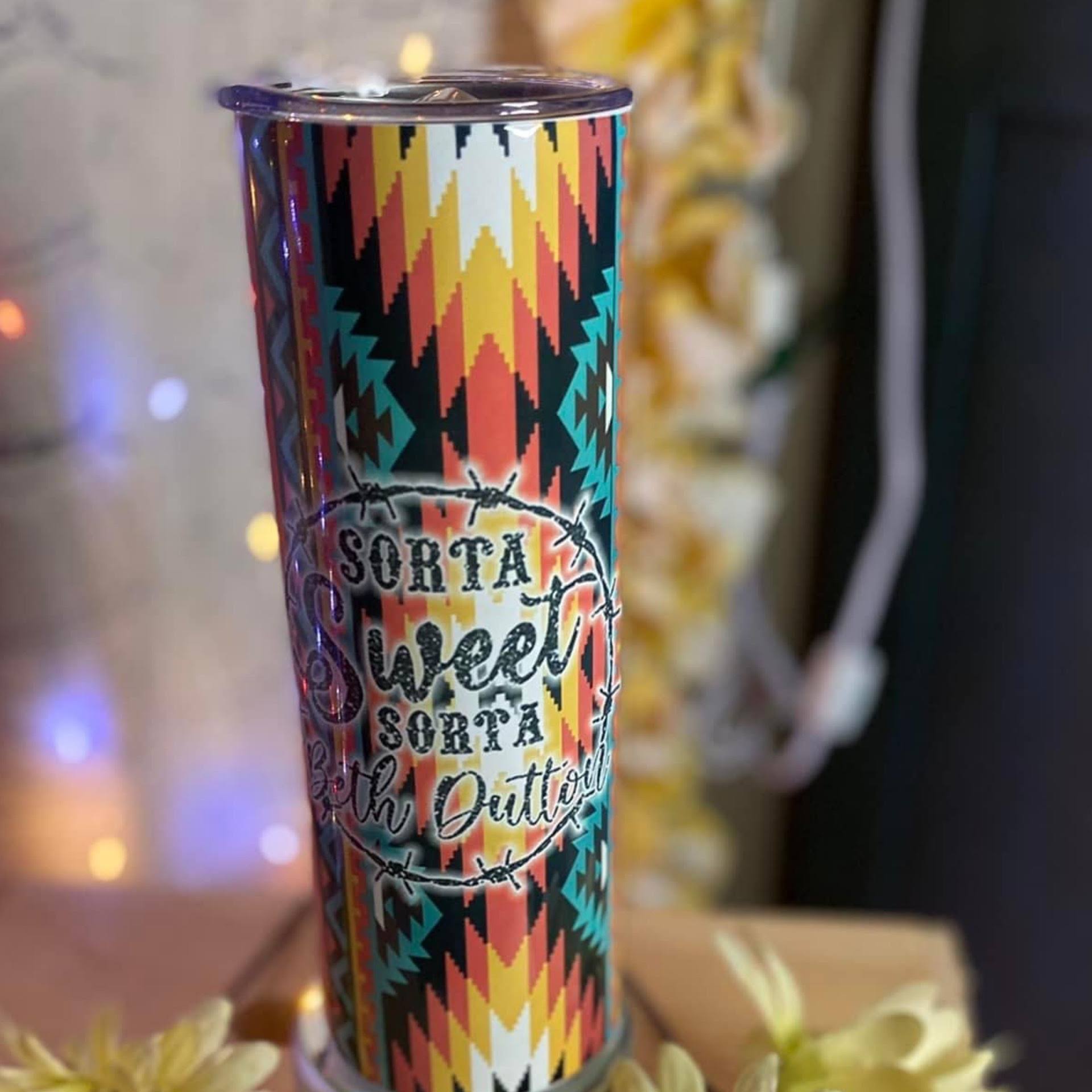 Geometric Patterned Tumbler