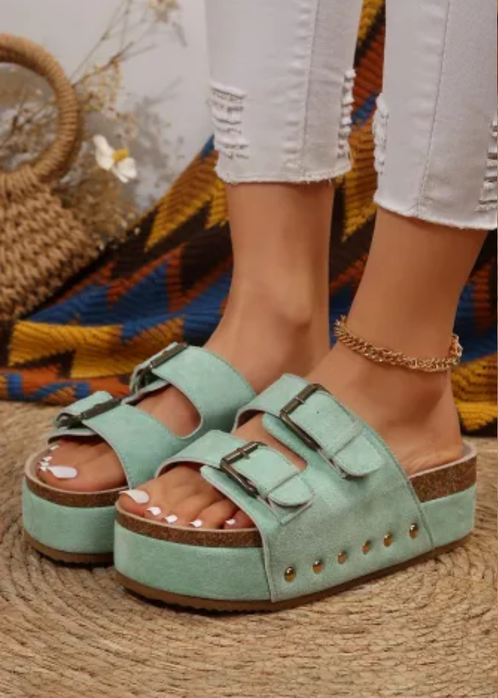 Mint Green Platform Sandals