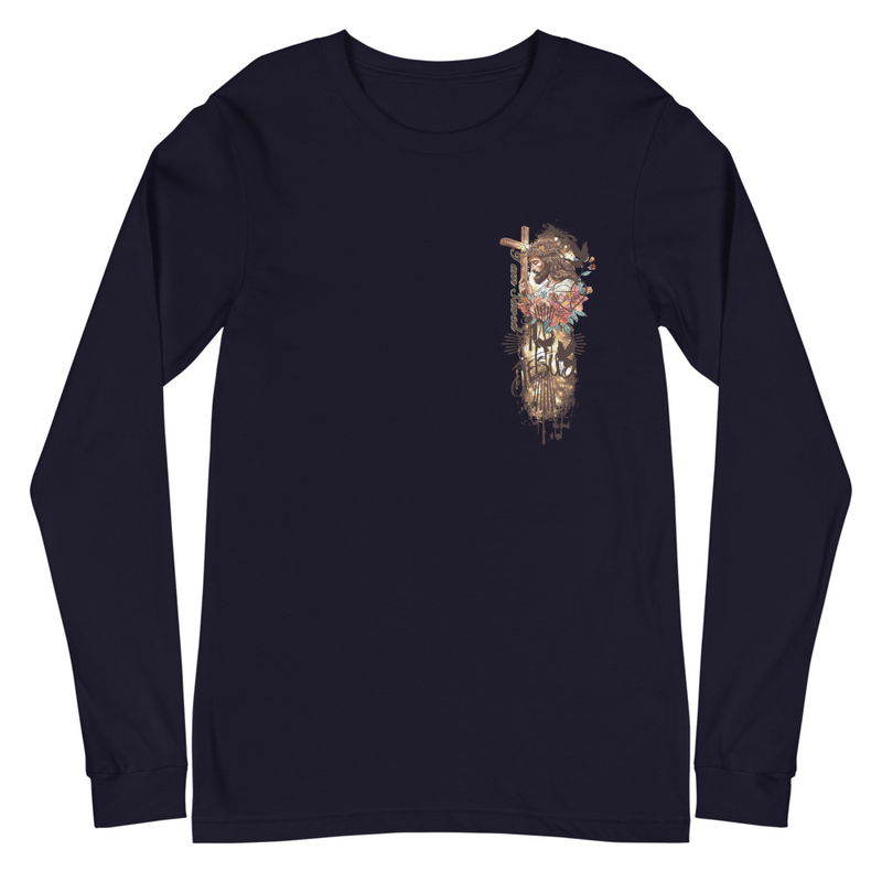 Artistic Long Sleeve Jesus T-shirt