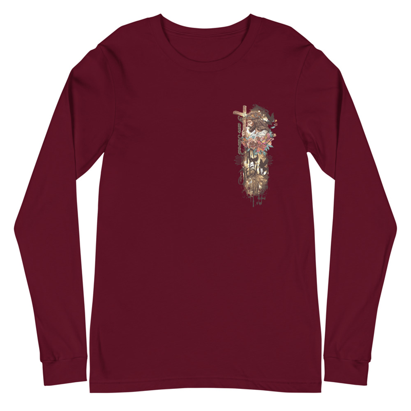 Artistic Long Sleeve Jesus T-shirt