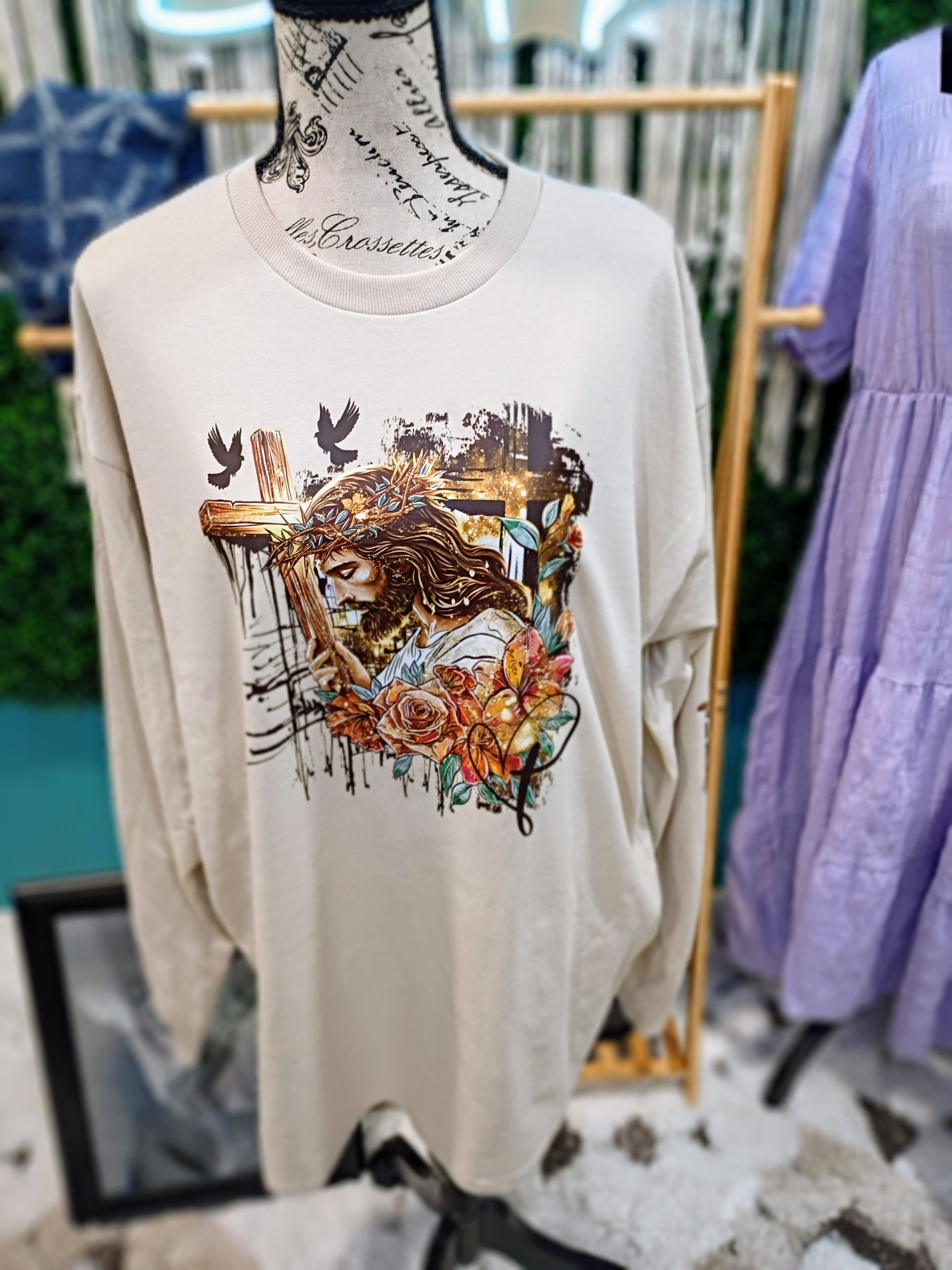 Graphic Jesus Long Sleeve Shirt