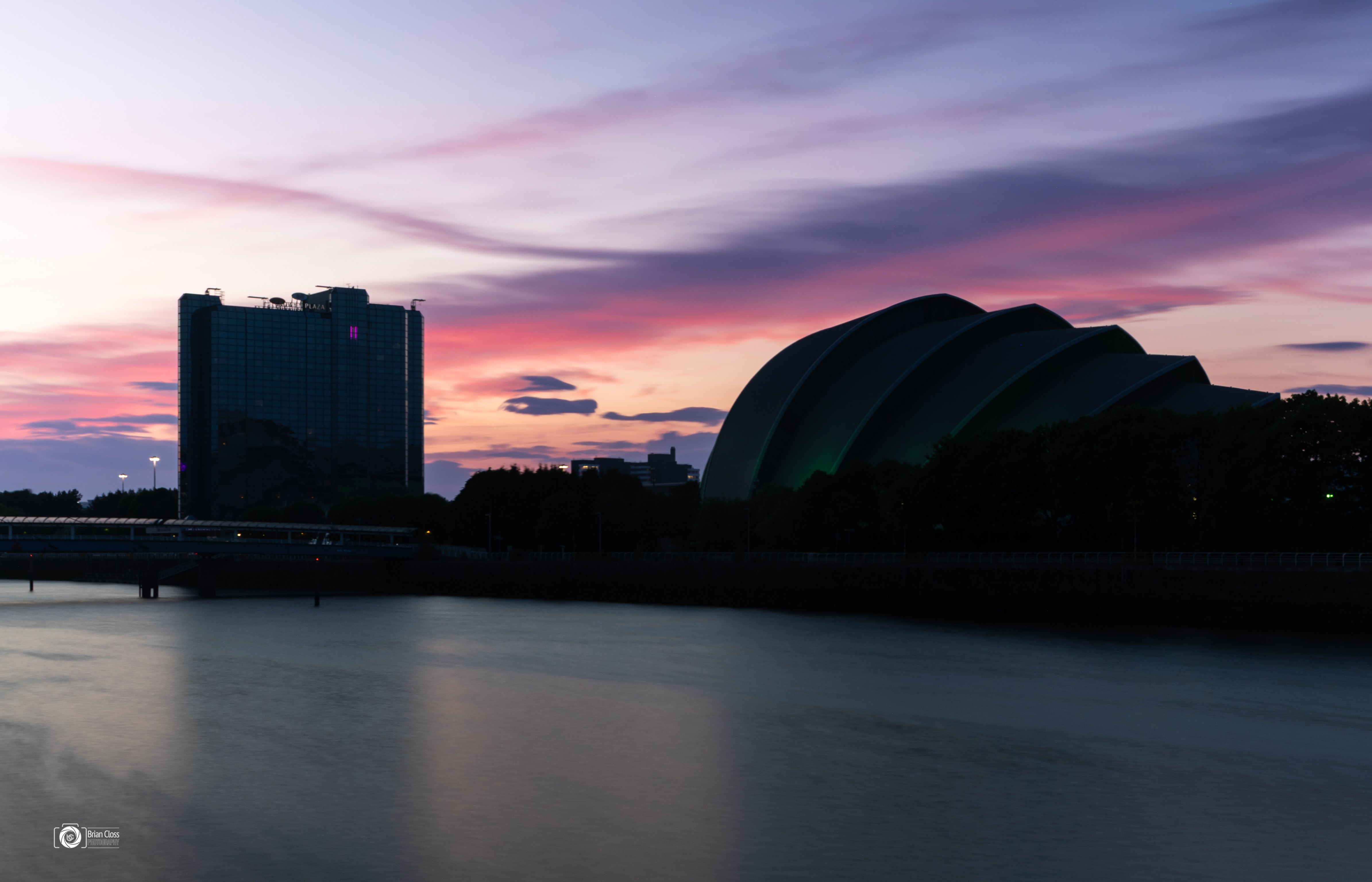 Sunset at The SECC Armadillo