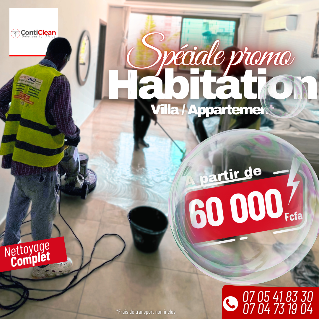 NETTOYAGE COMPLET D'HABITATION