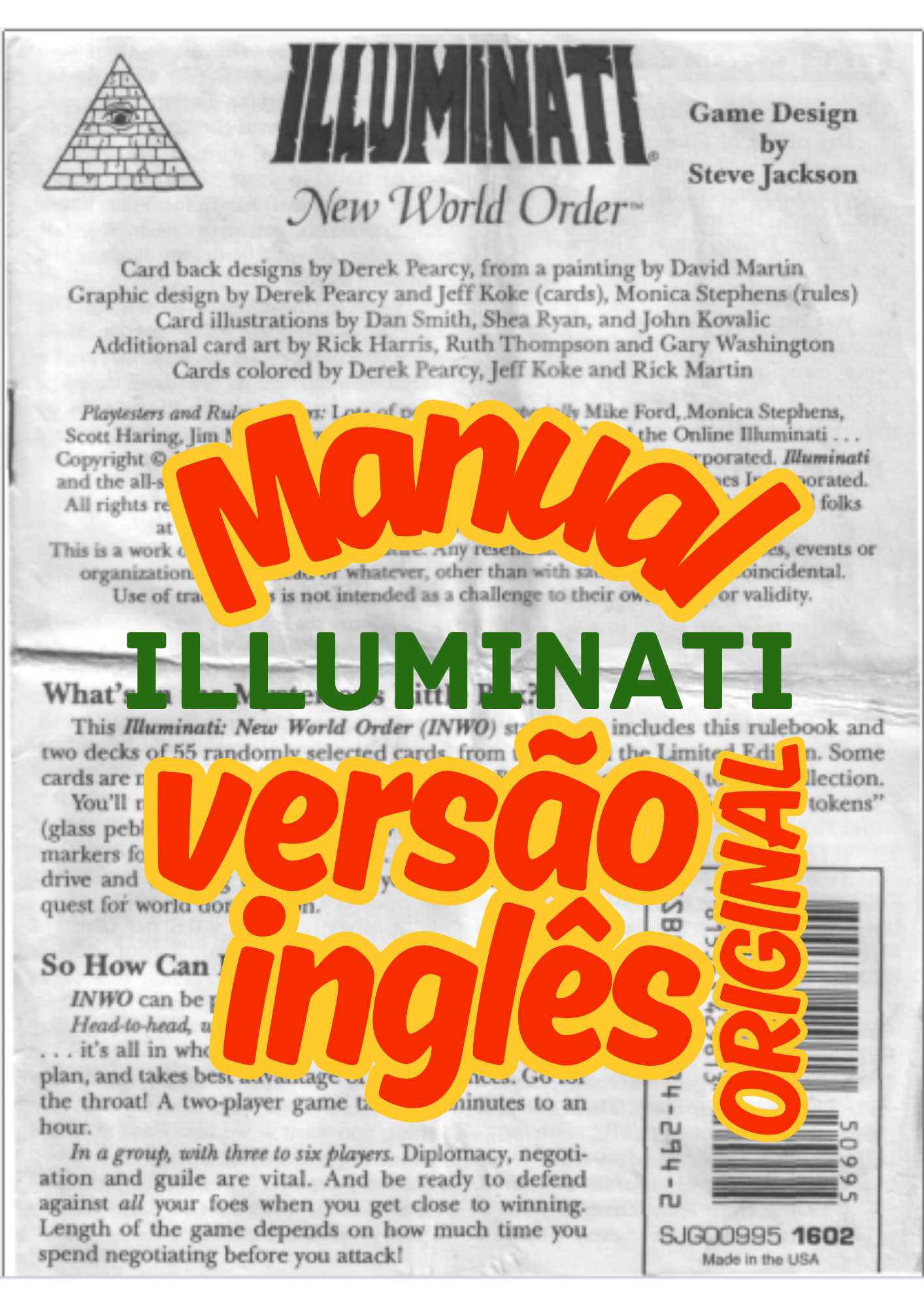 Kit 1 Jogo De Cartas Digital Illuminati + Livros + 2 Bônus