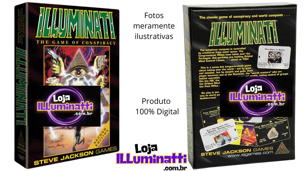 Kit 1 Jogo De Cartas Digital Illuminati + Livros + Bônus