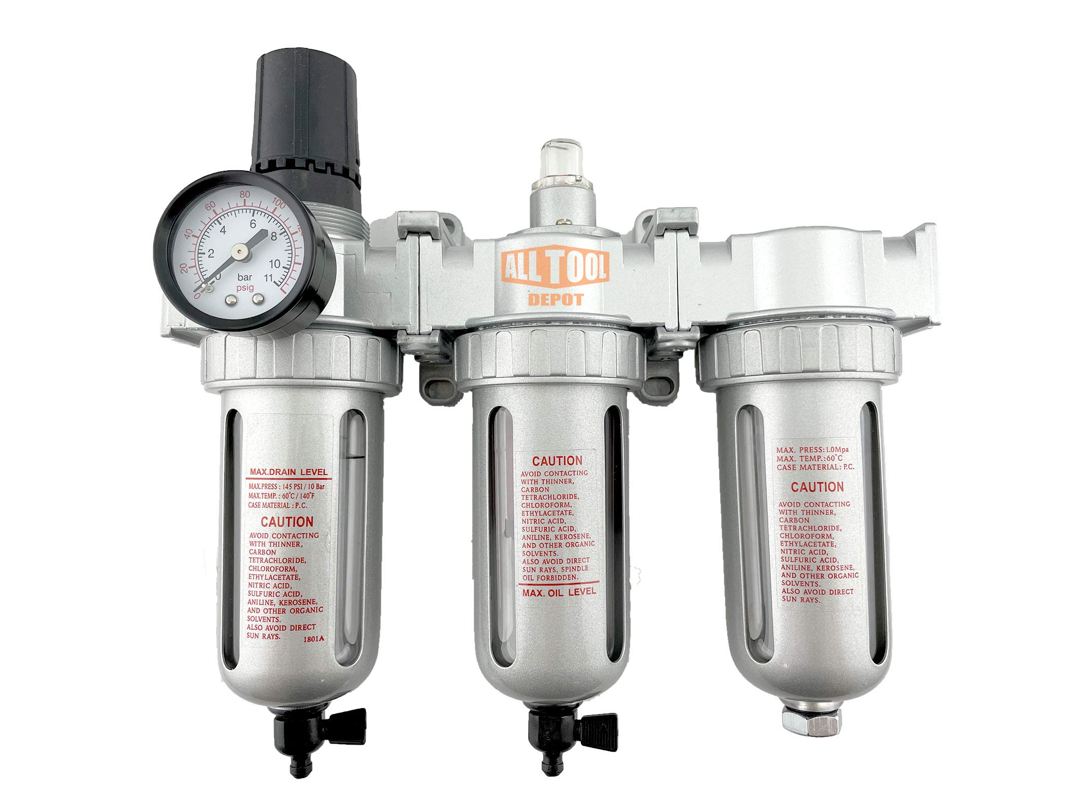 Air Compressor Filter Regulator Lubricator Combo