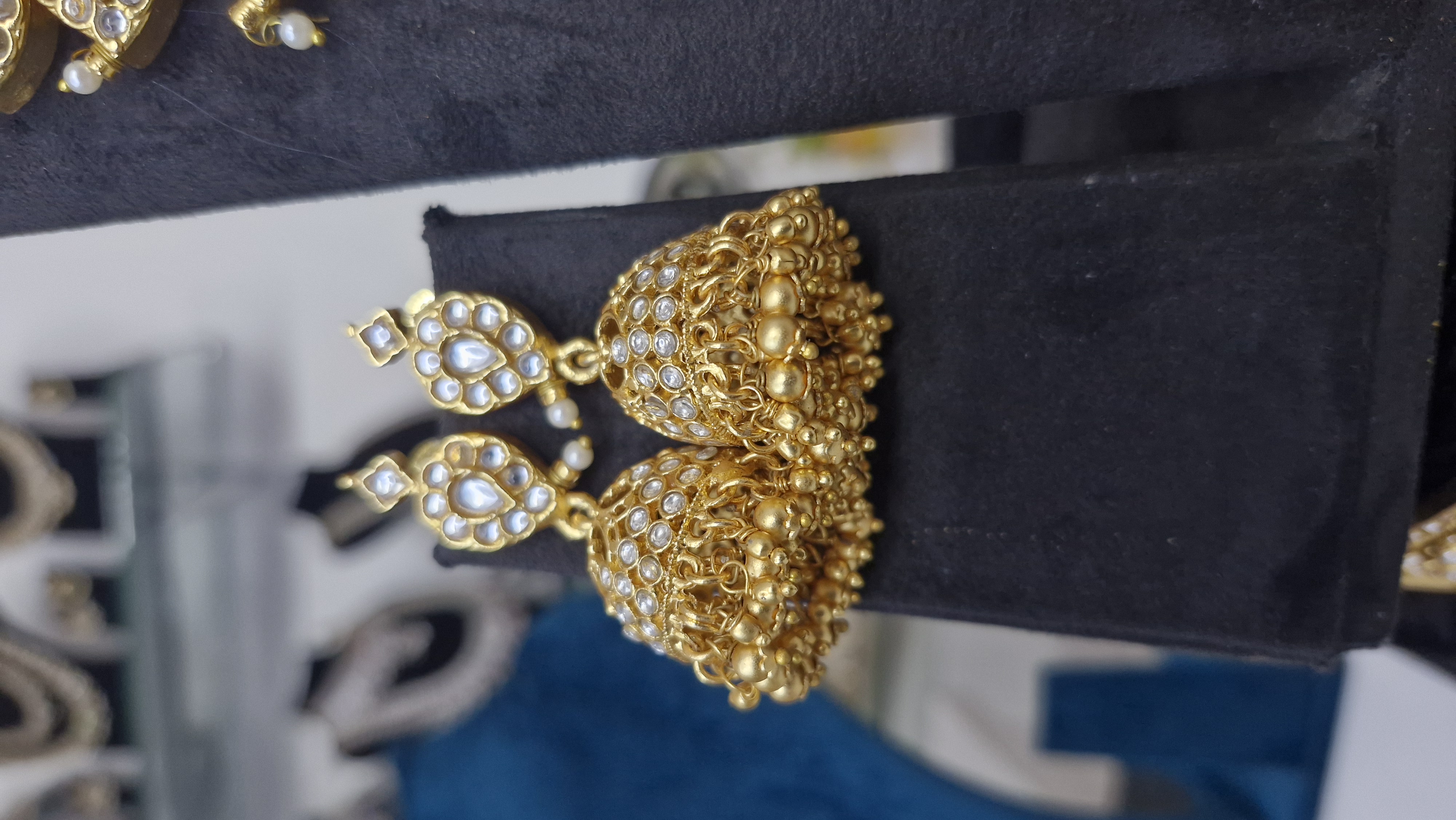 Traditional Gold Jhumka Earrings